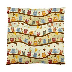 Autumn Owls Cushion Case (two Sided)  by Ancello