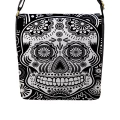 Skull Flap Closure Messenger Bag (large) by Ancello