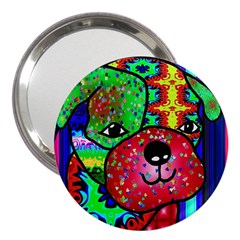 Pug 3  Handbag Mirror by Siebenhuehner