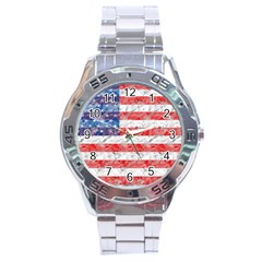 Flag Stainless Steel Watch