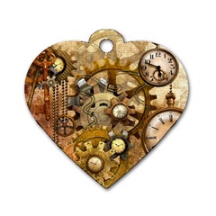 Steampunk Dog Tag Heart (One Sided) 