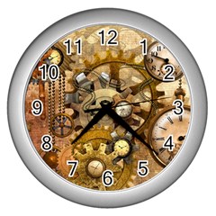 Steampunk Wall Clock (Silver)