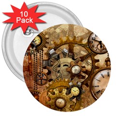 Steampunk 3  Button (10 Pack) by Ancello