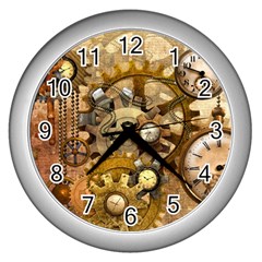 Steampunk Wall Clock (silver)