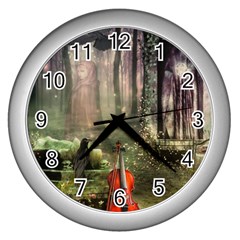 Last Song Wall Clock (silver) by Ancello