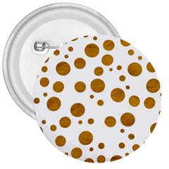 Tan Polka Dots 3  Button