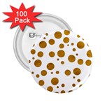 Tan Polka Dots 2.25  Button (100 pack) Front