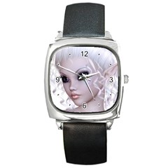 Fairy Elfin Elf Nymph Faerie Square Leather Watch