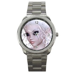 Fairy Elfin Elf Nymph Faerie Sport Metal Watch by goldenjackal