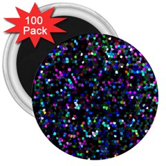 Glitter 1 3  Button Magnet (100 Pack)