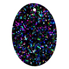 Glitter 1 Oval Ornament (two Sides) by MedusArt