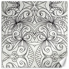 Drawing Floral Doodle 1 Canvas 12  X 12  (unframed) by MedusArt