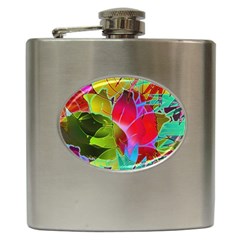 Floral Abstract 1 Hip Flask by MedusArt