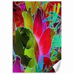 Floral Abstract 1 Canvas 12  X 18  (unframed) by MedusArt