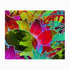 Floral Abstract 1 Glasses Cloth (small, Two Sided) by MedusArt