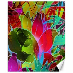 Floral Abstract 1 Canvas 11  X 14  (unframed) by MedusArt