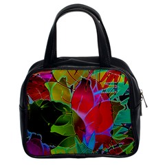 Floral Abstract 1 Classic Handbag (two Sides) by MedusArt