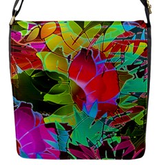 Floral Abstract 1 Flap Closure Messenger Bag (small) by MedusArt
