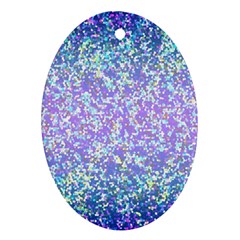 Glitter2 Oval Ornament (two Sides)