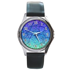 Grunge Art Abstract G57 Round Metal Watch by MedusArt