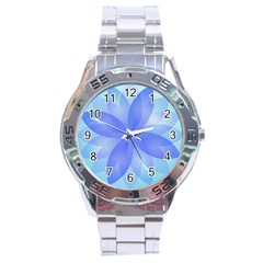 Abstract Lotus Flower 1 Stainless Steel Watch