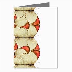 Butterfly Art White&orage Greeting Card