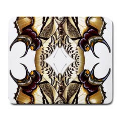 Butterfly Art Ivory&brown Large Mouse Pad (rectangle) by BrilliantArtDesigns