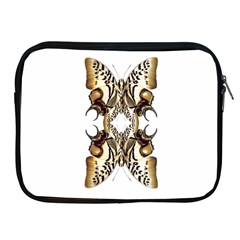 Butterfly Art Ivory&brown Apple Ipad Zippered Sleeve by BrilliantArtDesigns