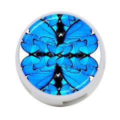 Butterfly Art Blue&cyan 4-port Usb Hub (two Sides) by BrilliantArtDesigns