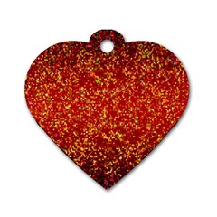 Glitter 3 Dog Tag Heart (two Sided)