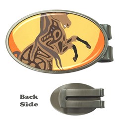 Embracing The Moon Money Clip (oval) by twoaboriginalart