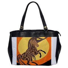 Embracing The Moon Oversize Office Handbag (one Side)