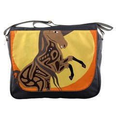 Embracing The Moon Messenger Bag by twoaboriginalart