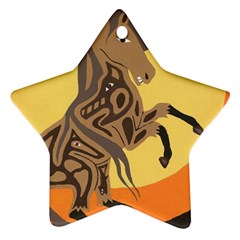 Embracing The Moon Copy Star Ornament by twoaboriginalart