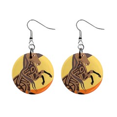 Embracing The Moon Copy Mini Button Earrings by twoaboriginalart