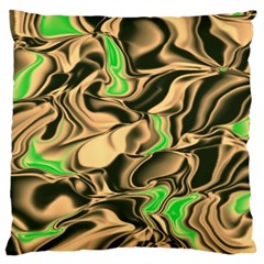 Retro Swirl Large Cushion Case (two Sided)  by Colorfulart23