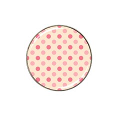 Pale Pink Polka Dots Golf Ball Marker 4 Pack (for Hat Clip) by Colorfulart23