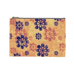 Funky Floral Art Cosmetic Bag (large) by Colorfulart23