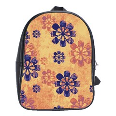 Funky Floral Art School Bag (xl) by Colorfulart23