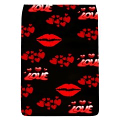 Love Red Hearts Love Flowers Art Removable Flap Cover (small) by Colorfulart23