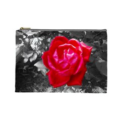 Red Rose Cosmetic Bag (large) by jotodesign