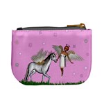 Unicorn And Fairy In A Grass Field And Sparkles Coin Change Purse Back