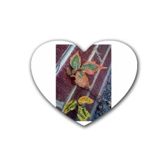 A Leaf In Stages Drink Coasters 4 Pack (heart)  by WispsofFantasy