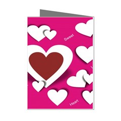 Valentine Hearts  Mini Greeting Card (8 Pack) by Colorfulart23