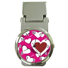 Valentine Hearts  Money Clip With Watch by Colorfulart23