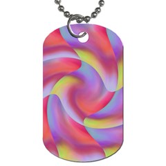 Colored Swirls Dog Tag (one Sided) by Colorfulart23