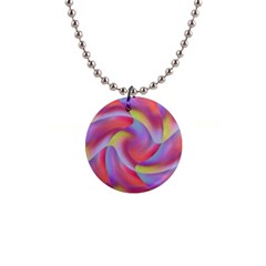 Colored Swirls Button Necklace by Colorfulart23