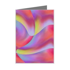 Colored Swirls Mini Greeting Card by Colorfulart23