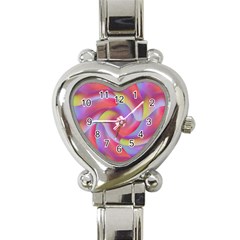 Colored Swirls Heart Italian Charm Watch  by Colorfulart23