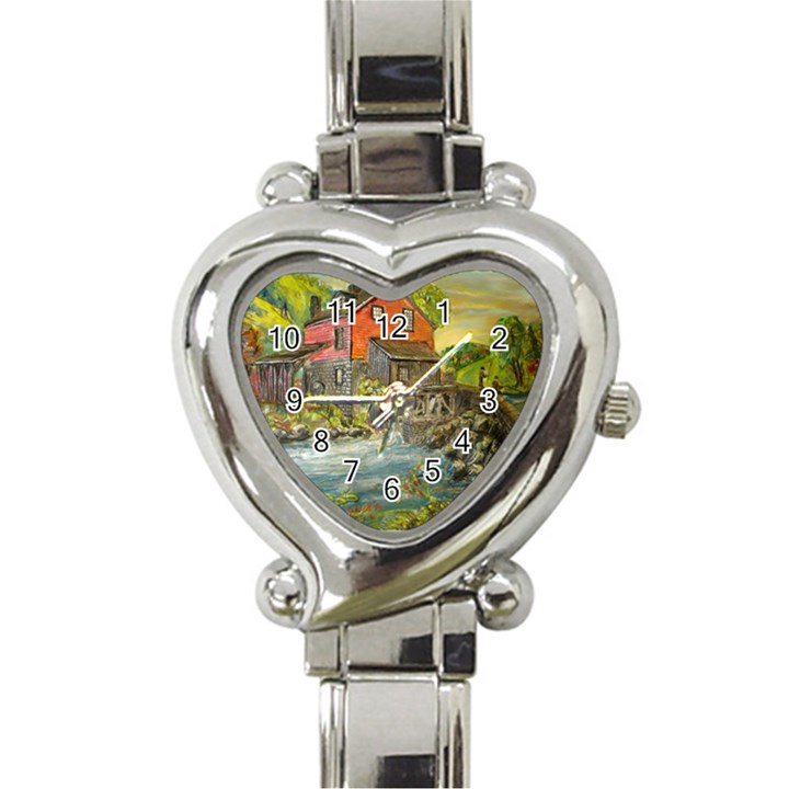 Daniels Mill   Ave Hurley   Heart Italian Charm Watch 